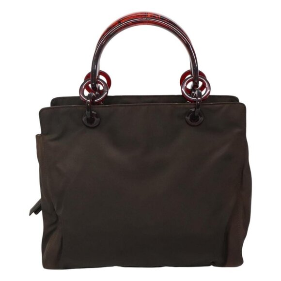PRADA Hand Bag Nylon Brown Auth ti2669 - Picture 1 of 14